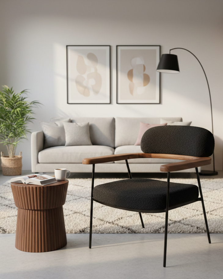 Bhima Arm Back Upholsted Lounge Chair