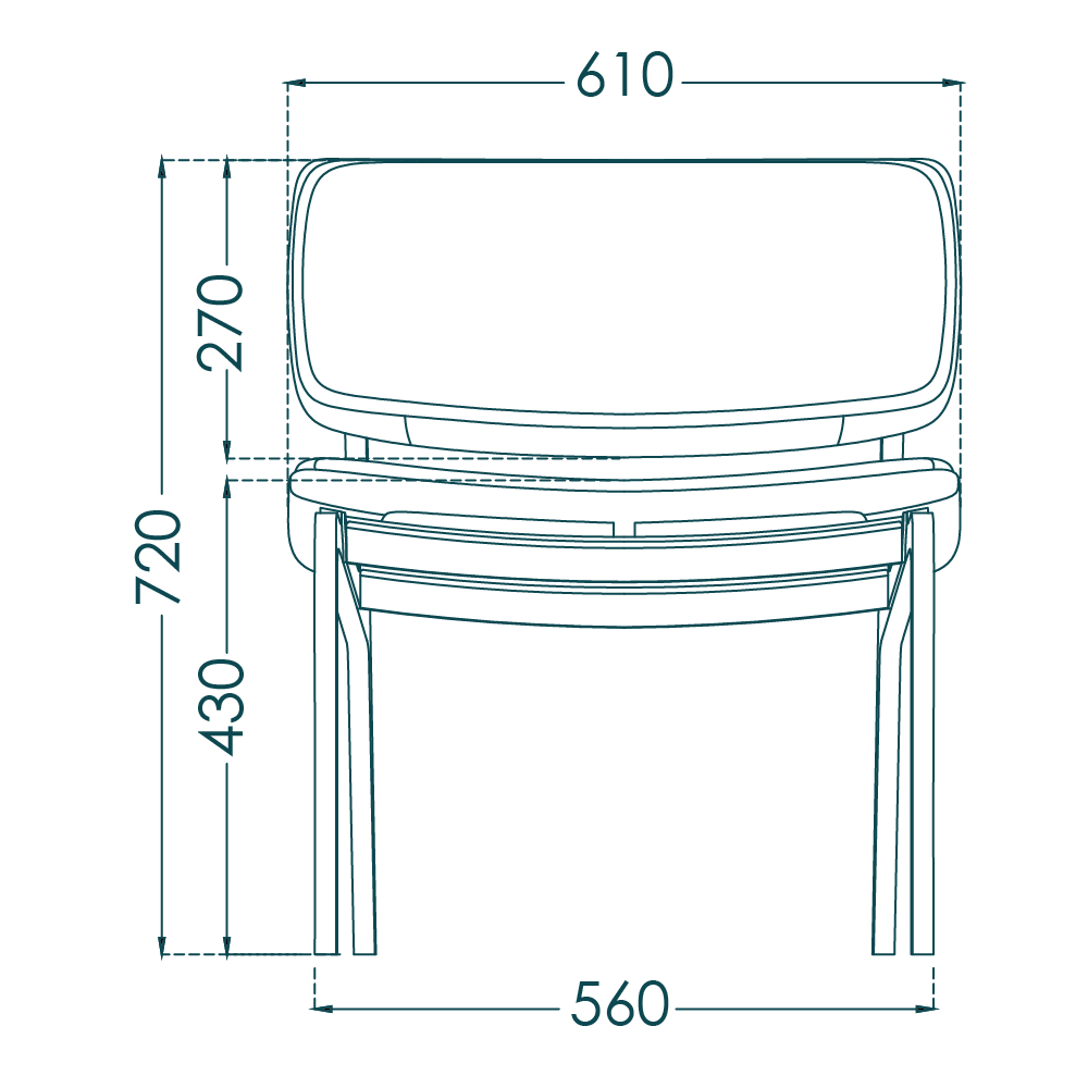 Asan Chair - drawing 1