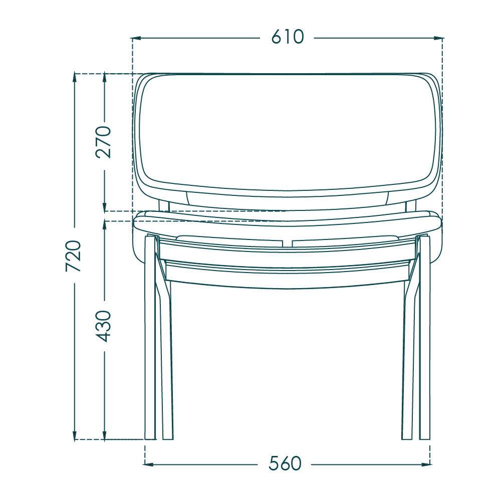 Asan Chair - drawing 1