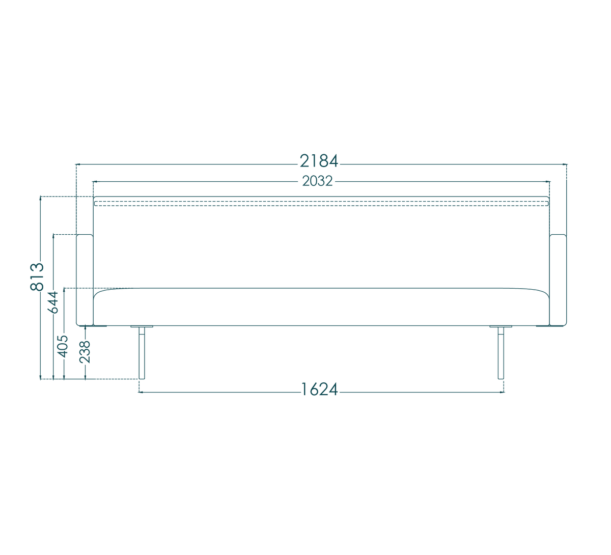 Asan Sofa 3-Seater - drawing 1