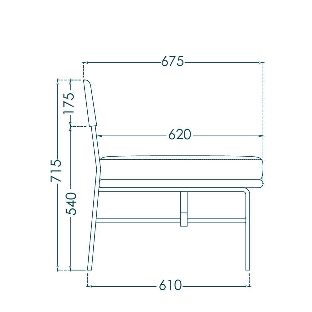 Golconde Sofa Chair - drawing 2