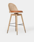 Rattan Swivel Bar Stool