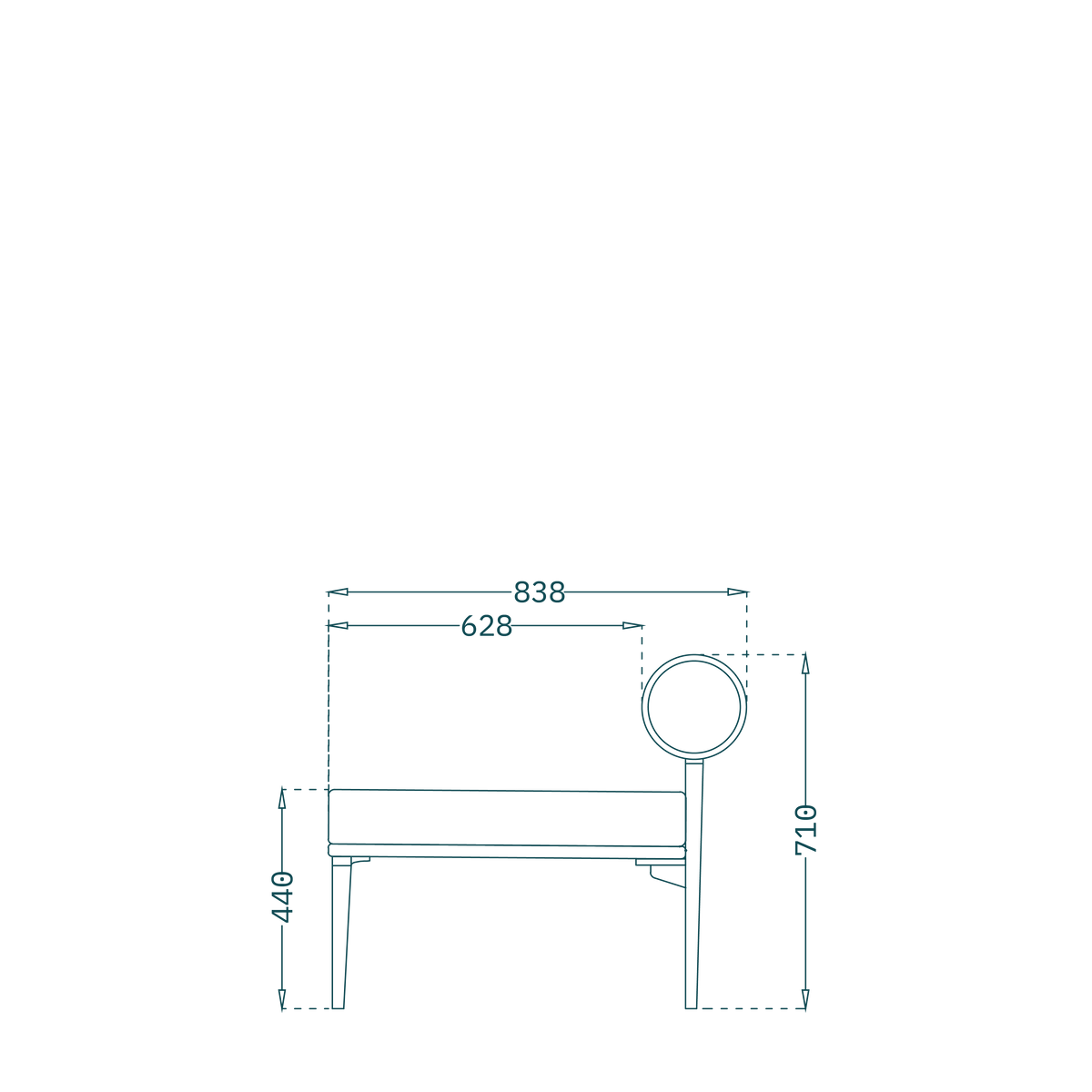 Vita Day Bed - drawing 2